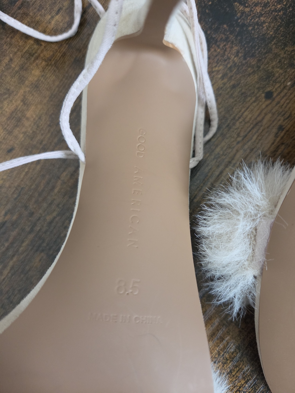 Good American Faux Fur Lace-Up Heels - Picture 5 of 5